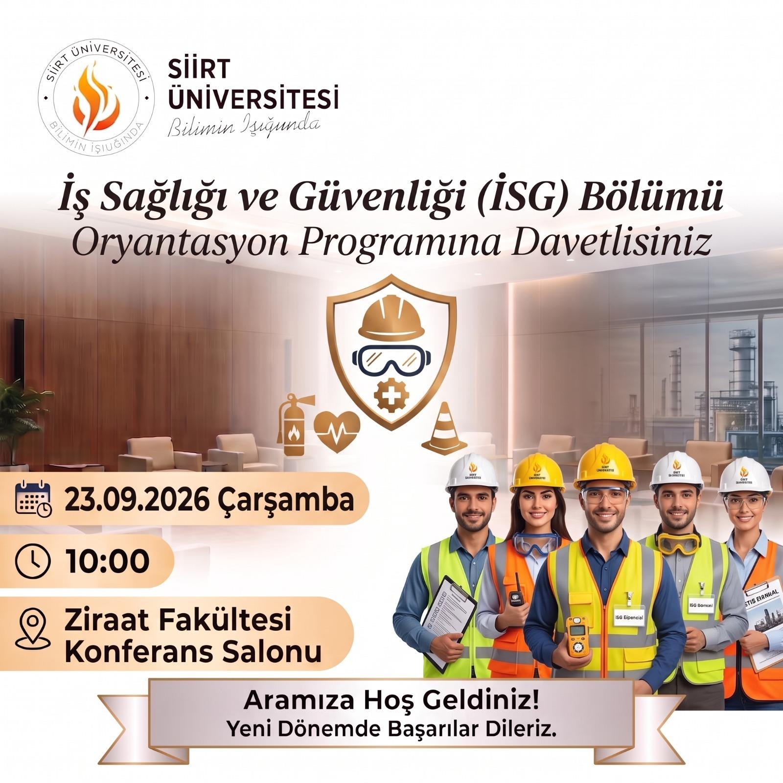 İSG 1. Sınıf Oryantasyon Programı
